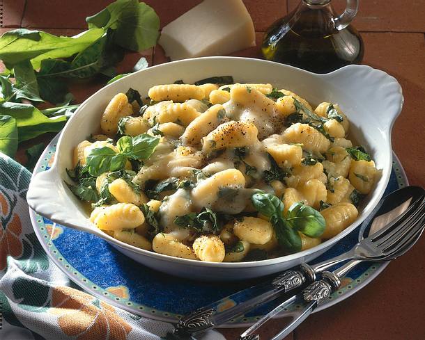 Überbackene Gnocchi mit Rauke überbacken Rezept