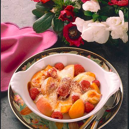Überbackene Himbeeren und Aprikosen Rezept