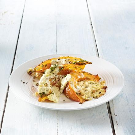 Überbackene Kürbisspalten Rezept Überbackene Kürbisspalten Rezept