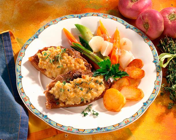 Überbackene Lammkoteletts Rezept Überbackene Lammkoteletts Rezept