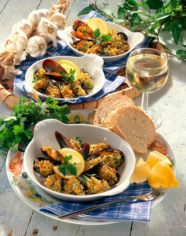 Überbackene Muscheln Rezept Überbackene Muscheln Rezept