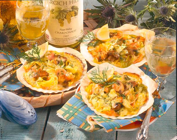 Überbackene Nudel-Pfännchen Rezept Überbackene Nudel-Pfännchen Rezept