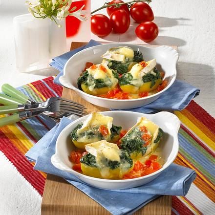 Überbackene Spinatkartoffeln Rezept Überbackene Spinatkartoffeln Rezept