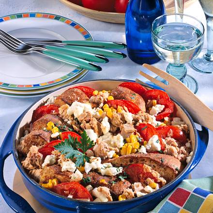 Überbackene Thunfischpfanne Rezept Überbackene Thunfischpfanne Rezept