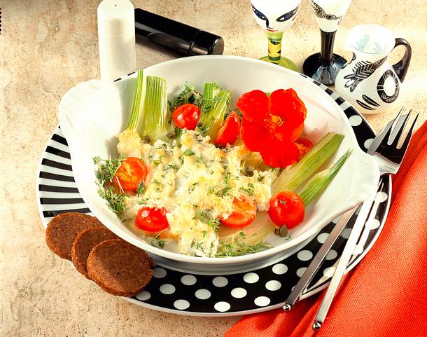 Überbackener Fenchel mit Eischaum-Käsehaube Rezept