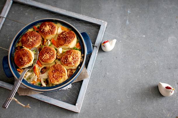 Überbackenes Hähnchenfrikassee Rezept Überbackenes Hähnchenfrikassee Rezept