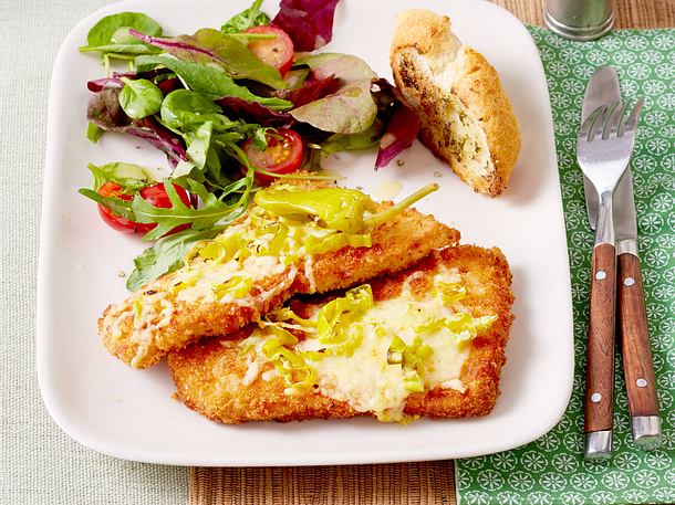 Überbackenes Peperonischnitzel Rezept