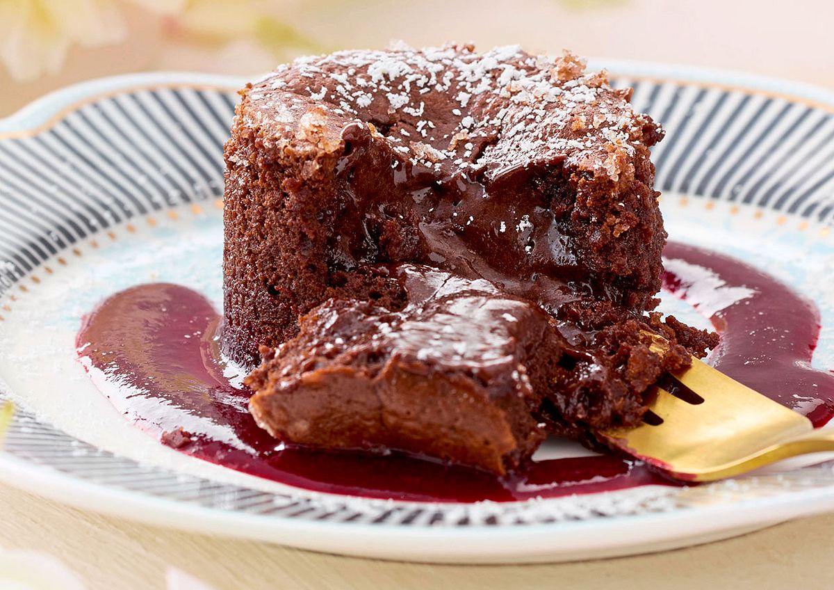 Un coeur liquide ...Fondant au Chocolat Rezept