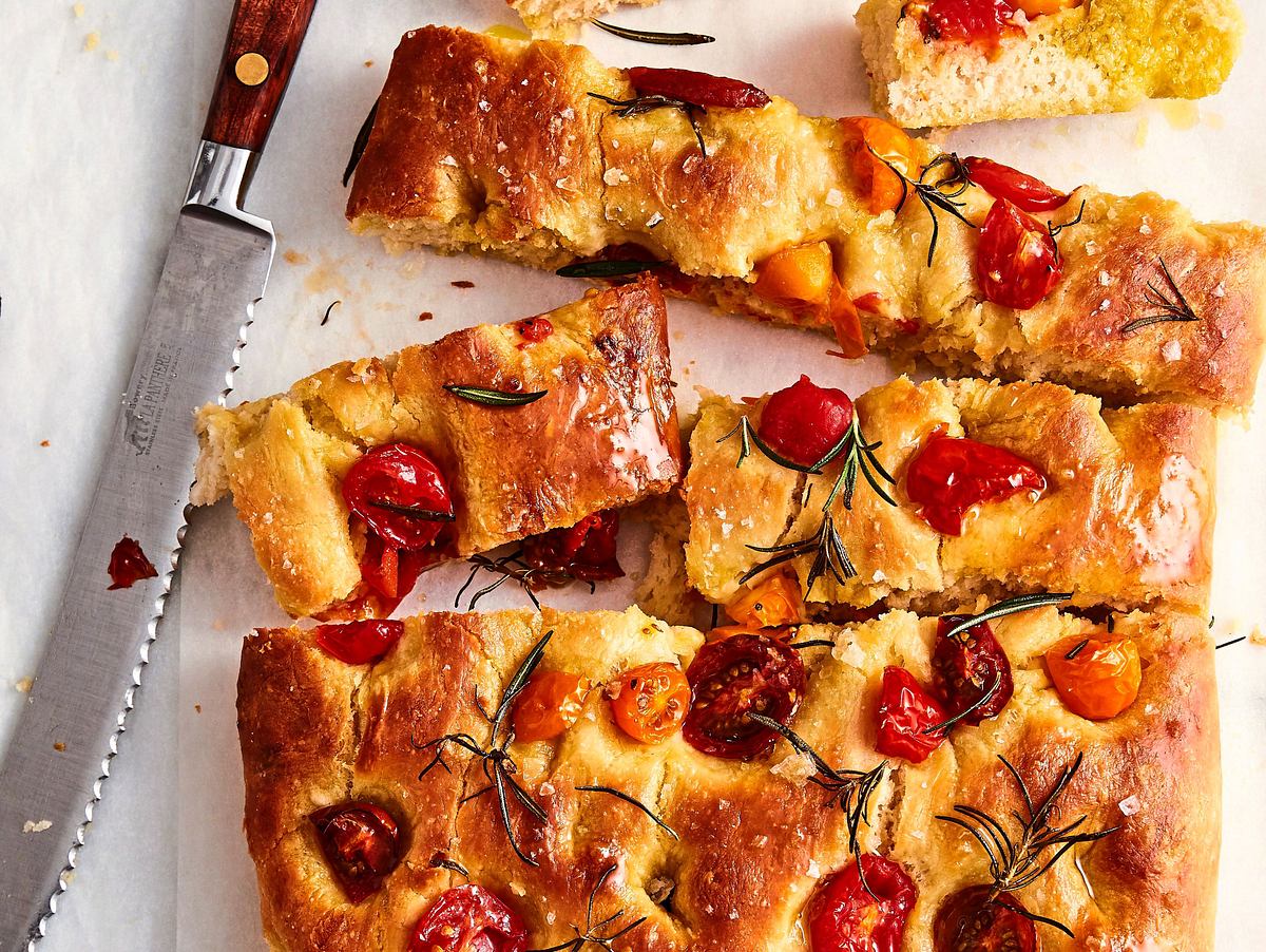 Ungewohnt schnelle Tomaten-Focaccia Rezept