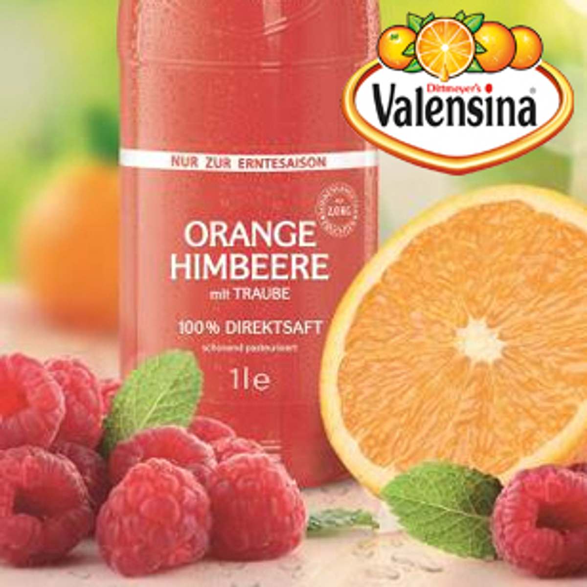 Neu im Kühlregal: Sommersaft Orange Himbeere