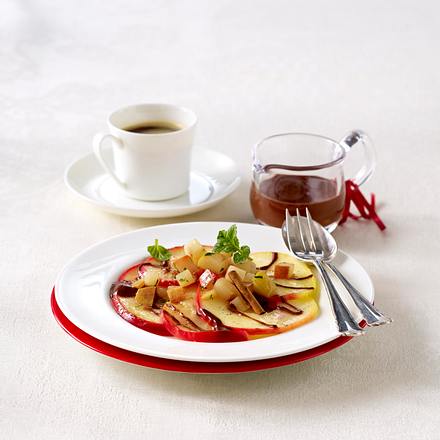 Valentinsmenü für Zwei: Vanille-Zimt-Äpfel und -Birnen mit Schokosoße Rezept