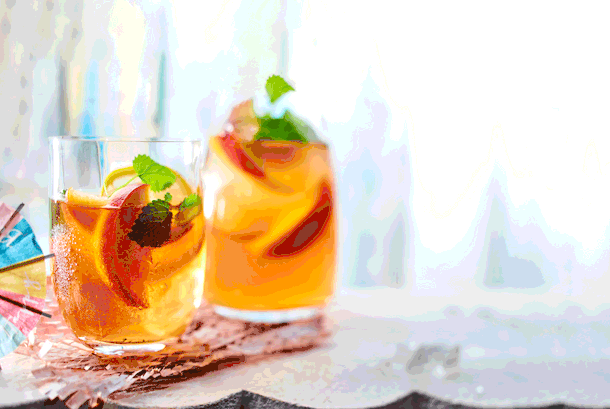 Vanilla Peach Ice Tea Rezept