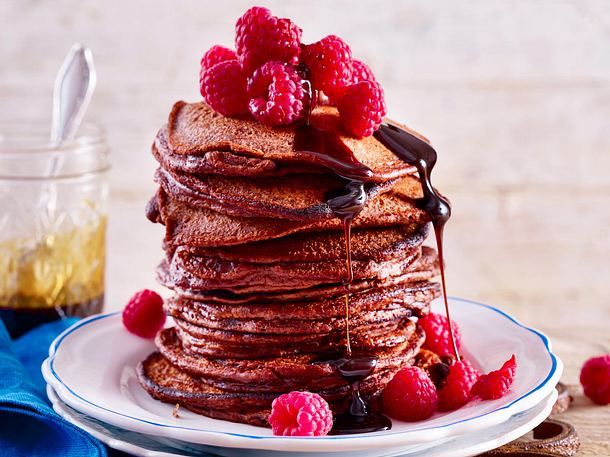 Vegane Schoko-Pancakes Rezept | LECKER