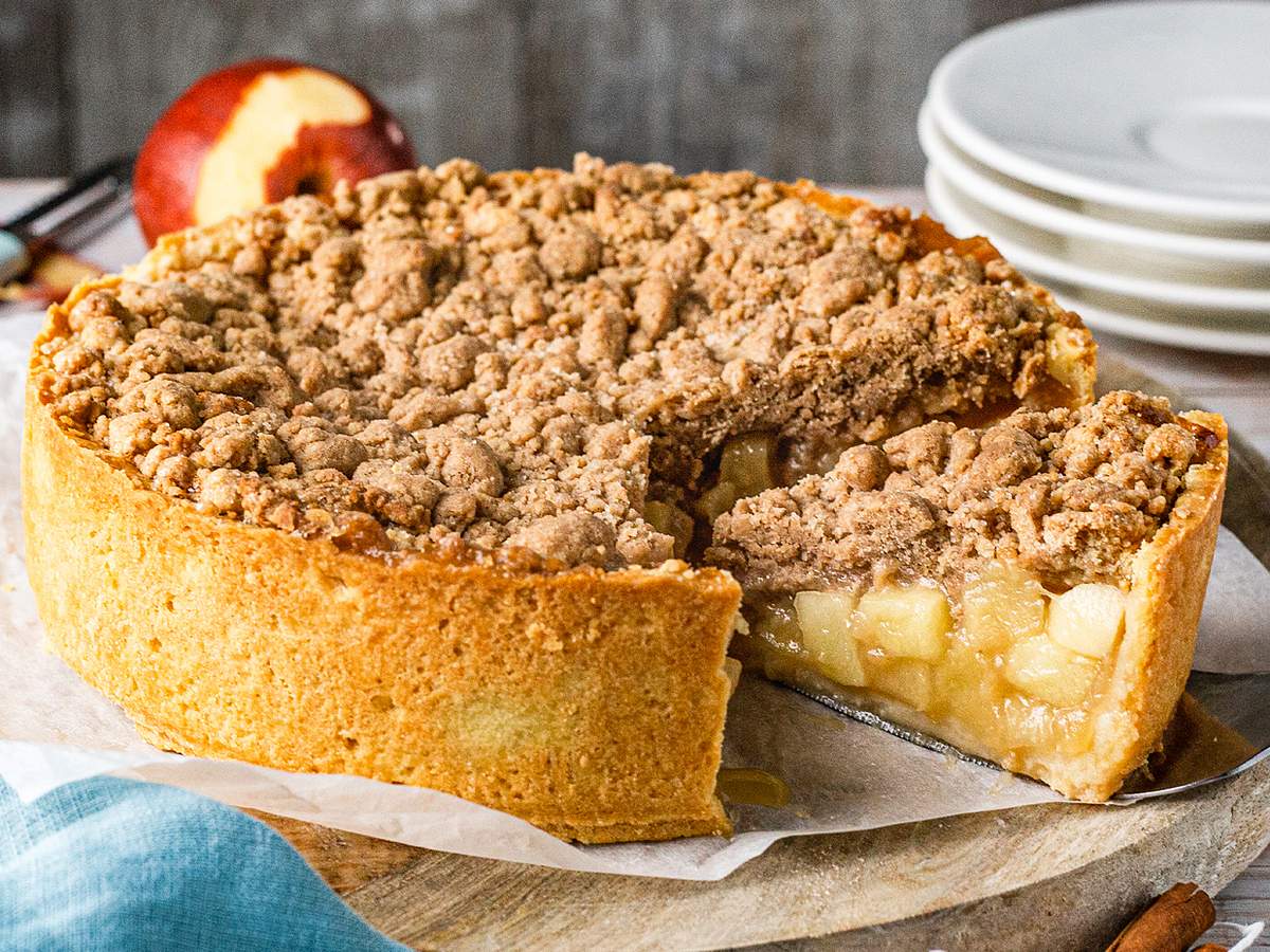 Veganer Apfelkuchen mit Zimtstreusel