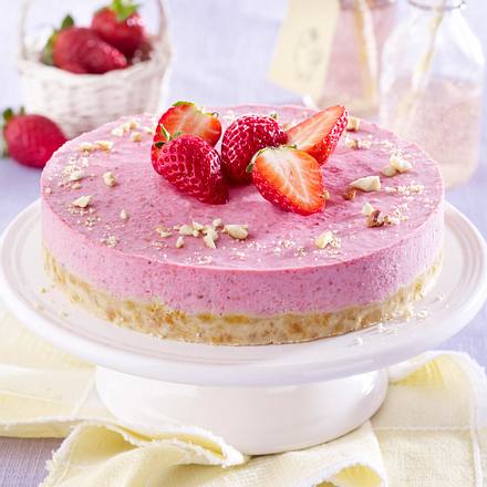 Veganer Erdbeer-Cheesecake Rezept Veganer Erdbeer-Cheesecake Rezept