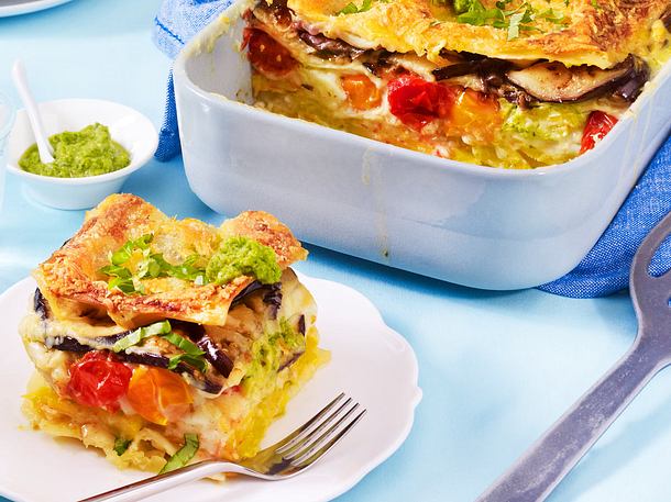 Vegetarische Sommer-Lasagne Rezept Vegetarische Sommer-Lasagne Rezept