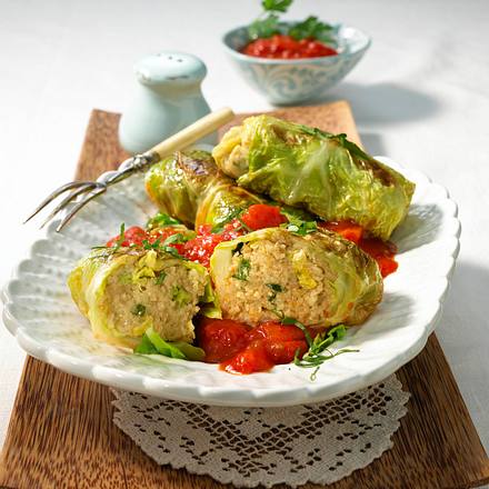 Vegetarische Kohlrouladen Rezept Vegetarische Kohlrouladen Rezept