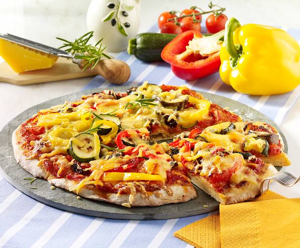 Vegetarische Ratatouille-Pizza Rezept Vegetarische Ratatouille-Pizza Rezept