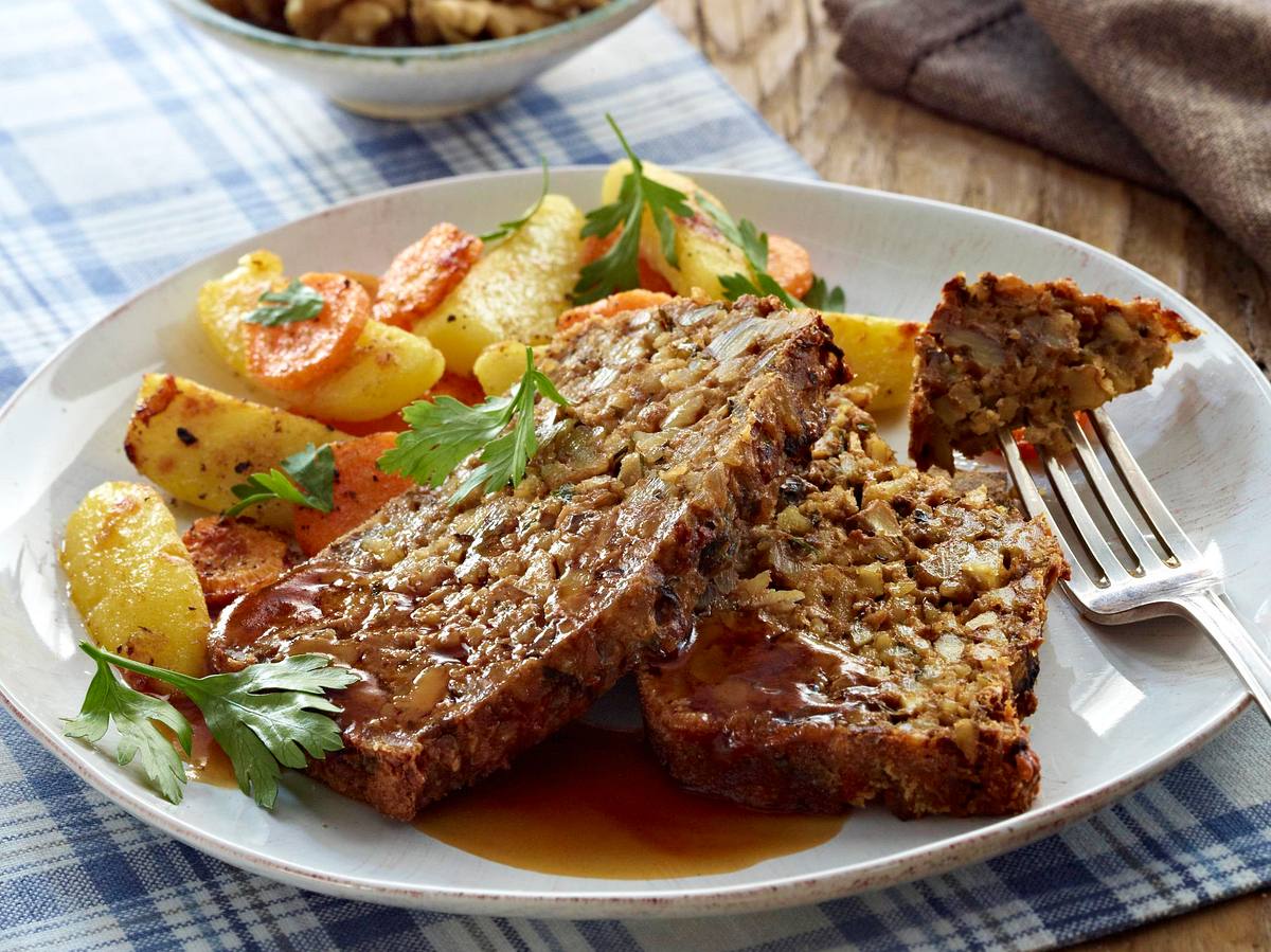 Vegetarischer Walnuss-Braten Rezept