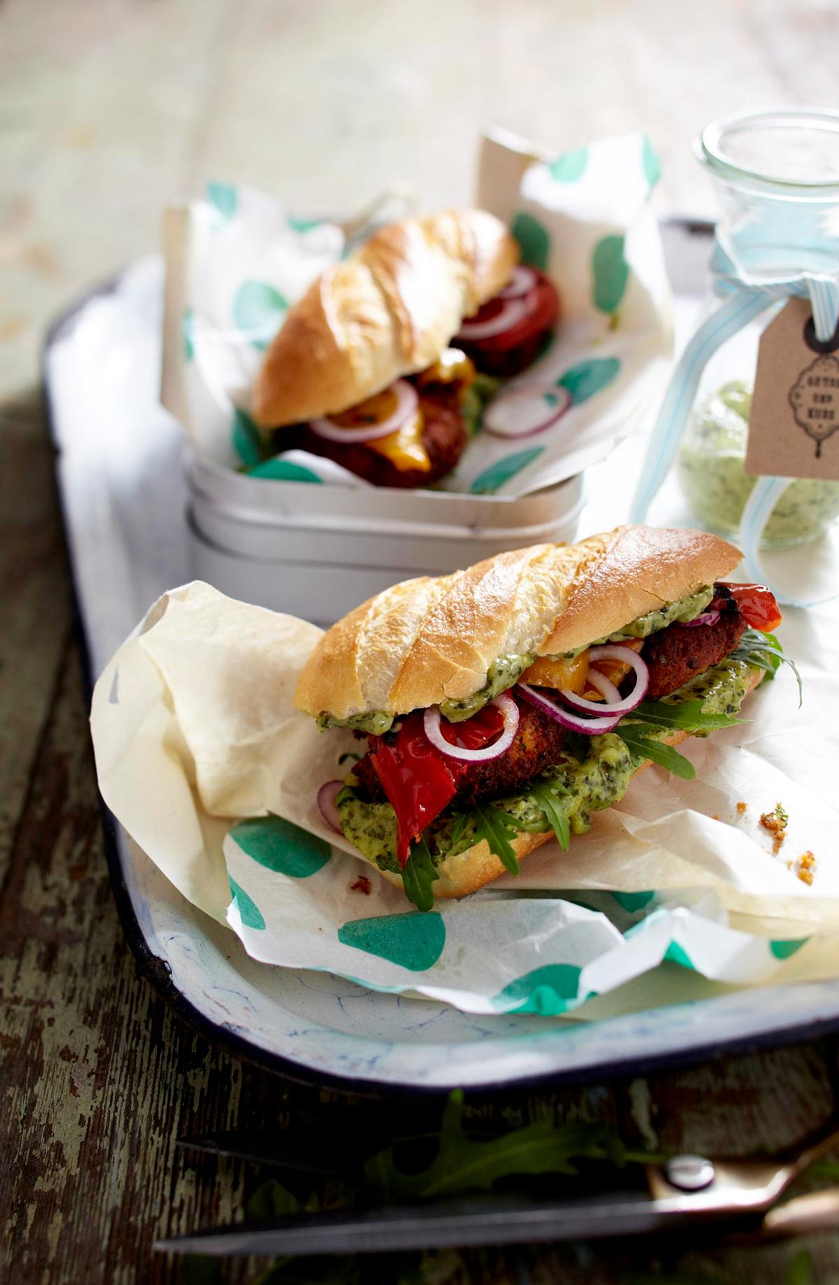 Veggie-Burger mit Falafel Rezept