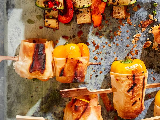 Veggiespiess gefüllte Paprika Rezept