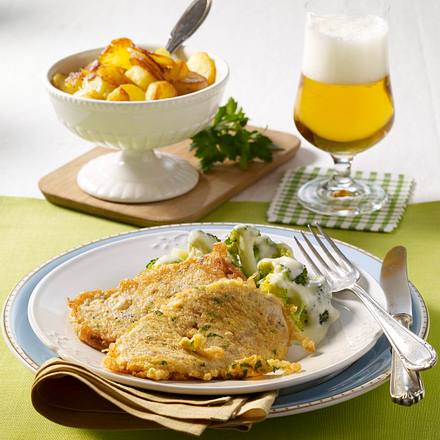Versteckte Schnitzel mit Bratkartoffeln Rezept Versteckte Schnitzel mit Bratkartoffeln Rezept