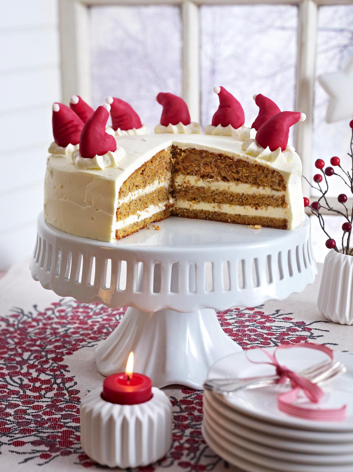 Versunkene Weihnachtsmänner-Torte Rezept