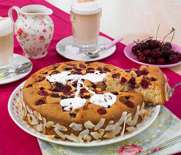 Versunkener Kirsch-Kokos-Kuchen Rezept Versunkener Kirsch-Kokos-Kuchen Rezept