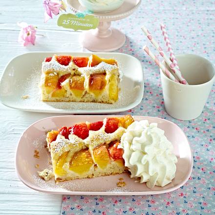 Versunkener Pfirsichkuchen Rezept Versunkener Pfirsichkuchen Rezept