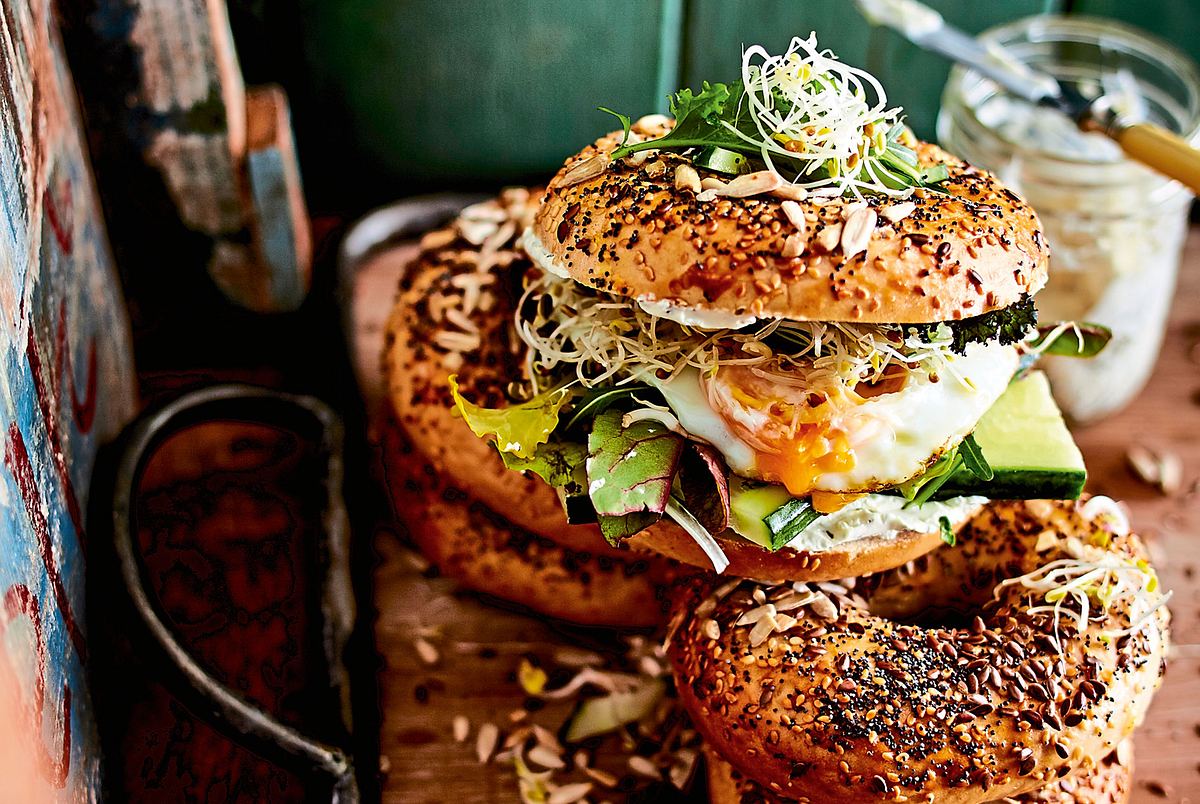 Vital-Veggie-Bagel Rezept