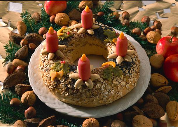 Vollkorn-Adventskranz Rezept Vollkorn-Adventskranz Rezept