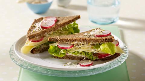 Vollkornbrot mit Käse und Sprossen Rezept - Foto: House of Food / Bauer Food Experts KG