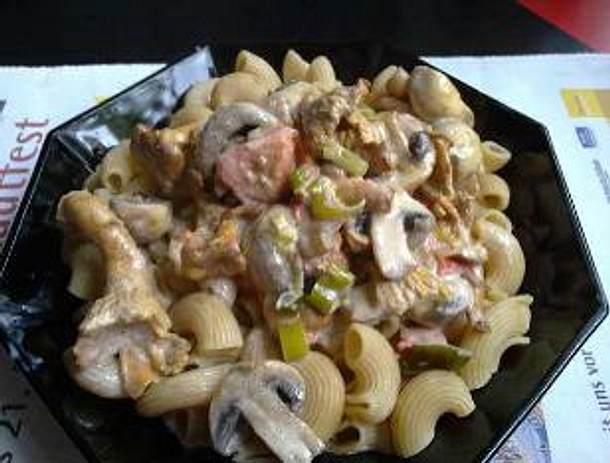 Vollkornnudeln mit Champignon-Pfifferling-Soße Rezept