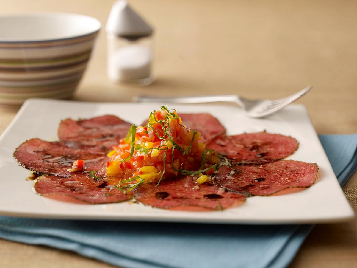 Vorspeise: Salami Carpaccio Rezept