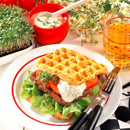 Waffelburger Rezept Waffelburger Rezept
