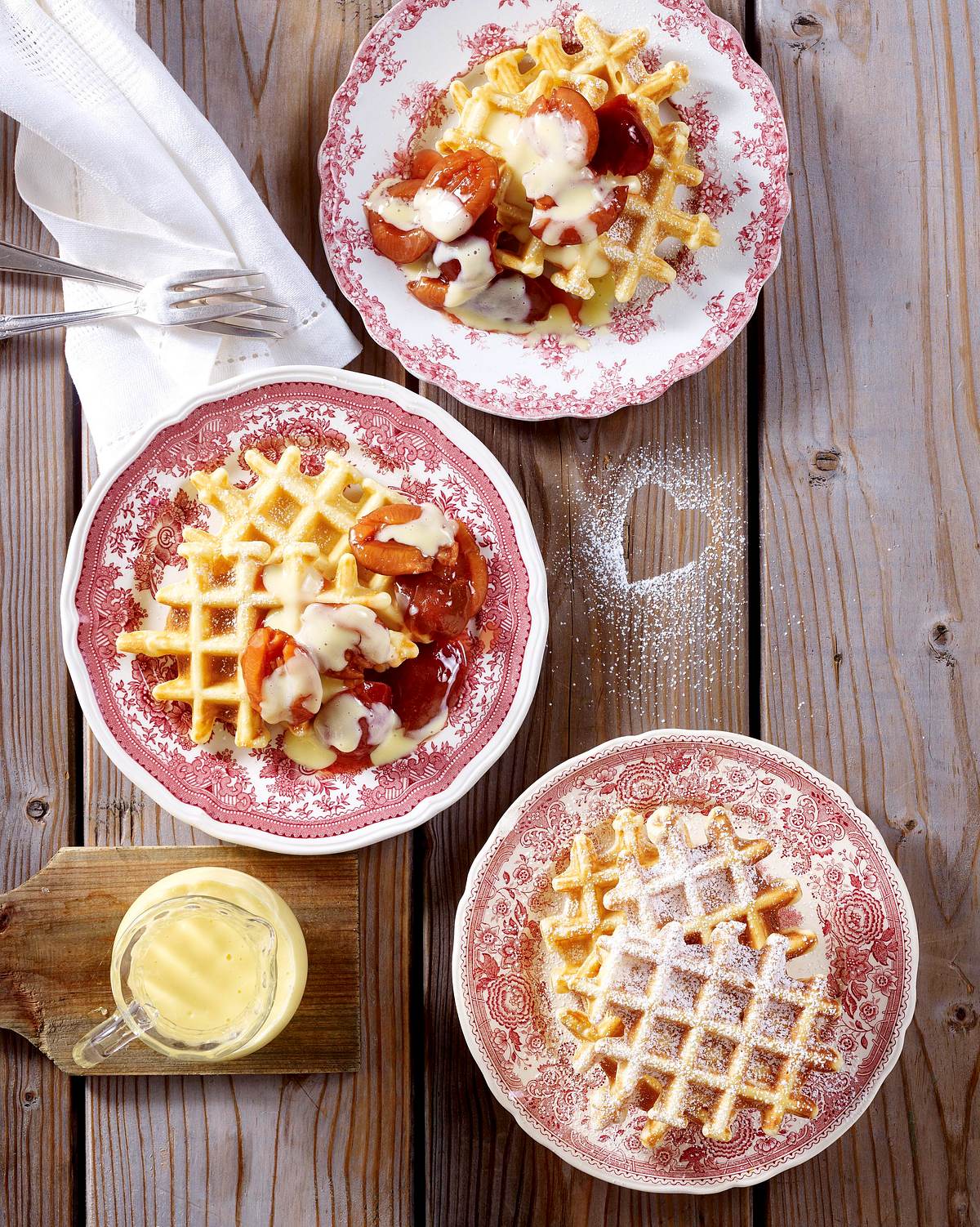 Waffeln mit Pflaumen Rezept