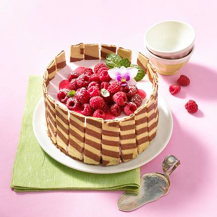 Waffeltorte mit Himbeercreme Rezept