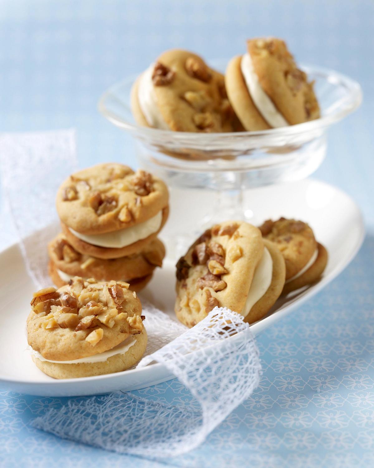 Walnuss-Cookies mit Honigcreme Rezept
