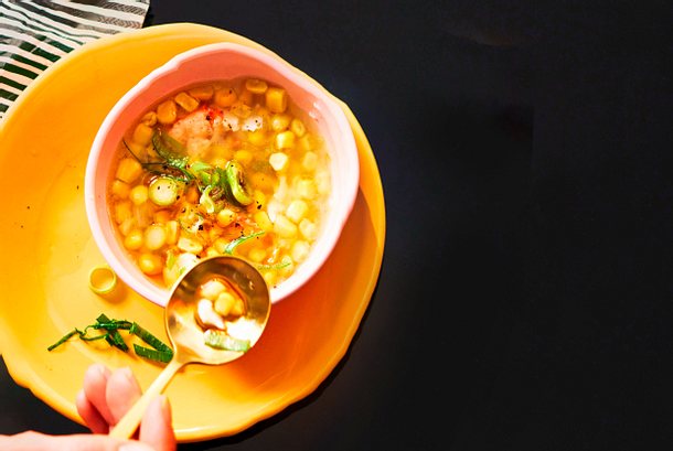 Warm-Upper Mais-Bouillon Rezept