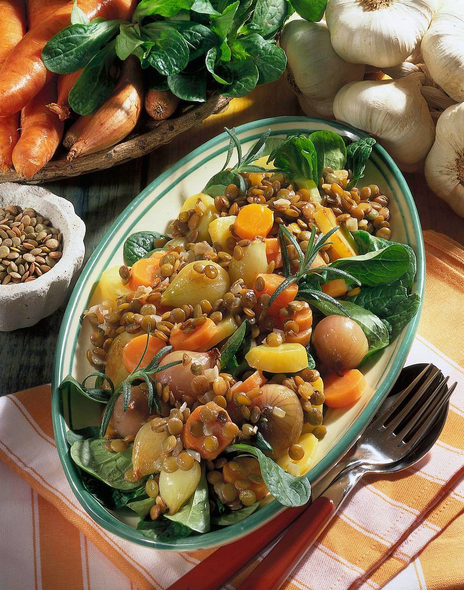 Warmer Linsensalat Rezept