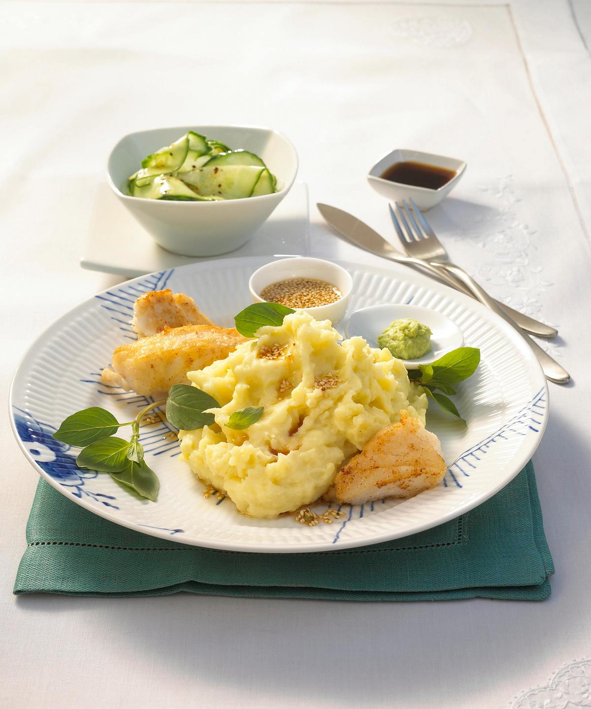 Wasabi-Püree zu Fischfilet Rezept