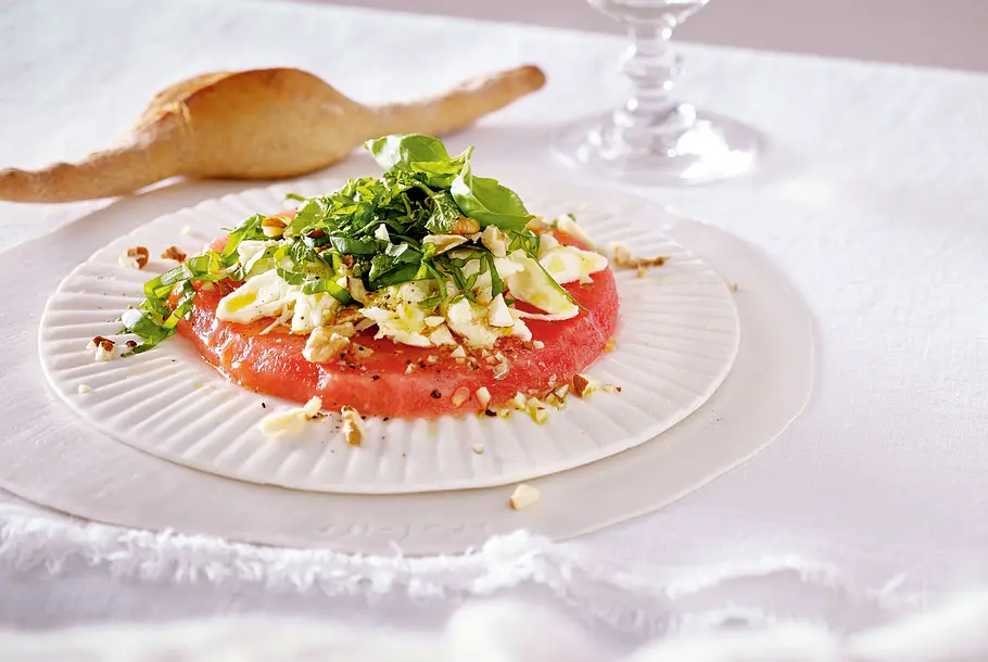 Wassermelonen-Carpaccio Rezept-F8558301 Wassermelonen-Carpaccio Rezept
