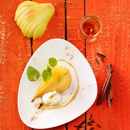 Weinbirnen mit Joghurt Rezept