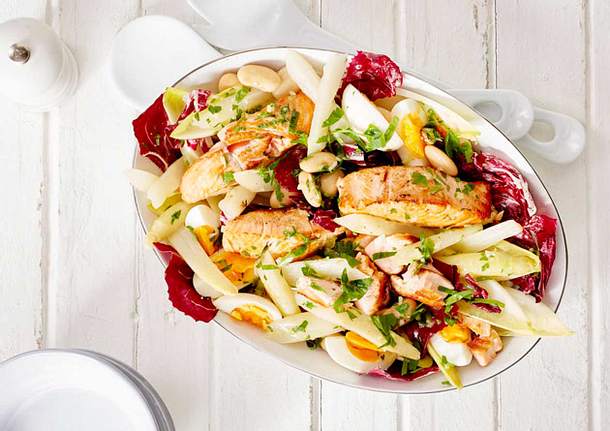 Weißer Spargel-Lachs-Salat Rezept