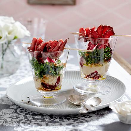 Weiße-Bohnen-Creme mit Roastbeef Rezept Weiße-Bohnen-Creme mit Roastbeef Rezept