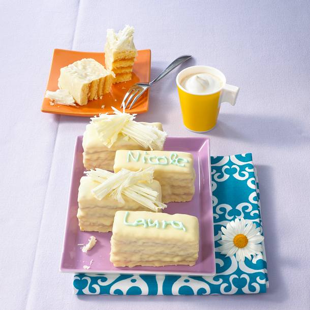 Weiße Sacherschnitten Rezept Weiße Sacherschnitten Rezept