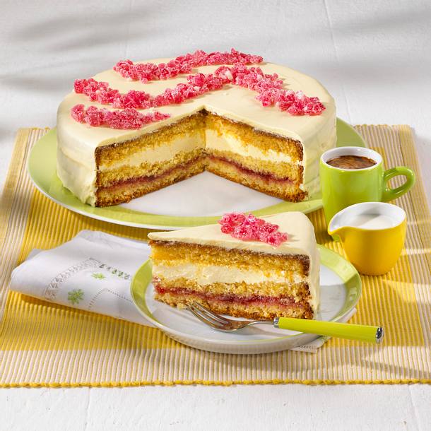 Weiße Schoko-Orangen-Torte Rezept