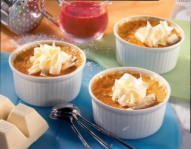Weißer Vanille-Schoko-Flan Rezept Weißer Vanille-Schoko-Flan Rezept