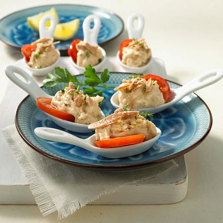Weißes Bohnen-Püree mit Thunfisch Rezept Weißes Bohnen-Püree mit Thunfisch Rezept