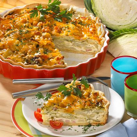 Weißkohl-Quiche Rezept